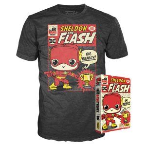 Funko Boxed Tee: The Big Bang Theory - Sheldon as The Flash Size L
